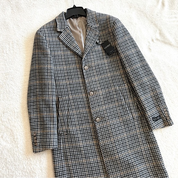 NWT LAUREN RALPH LAUREN Men’s Luther Luxury Blend Overcoat Blue Earth 36R - Picture 3 of 12